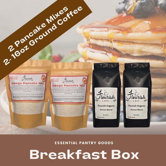 Breakfast Box - 2-Pancake Mixes 2-Ground coffee (16oz)
