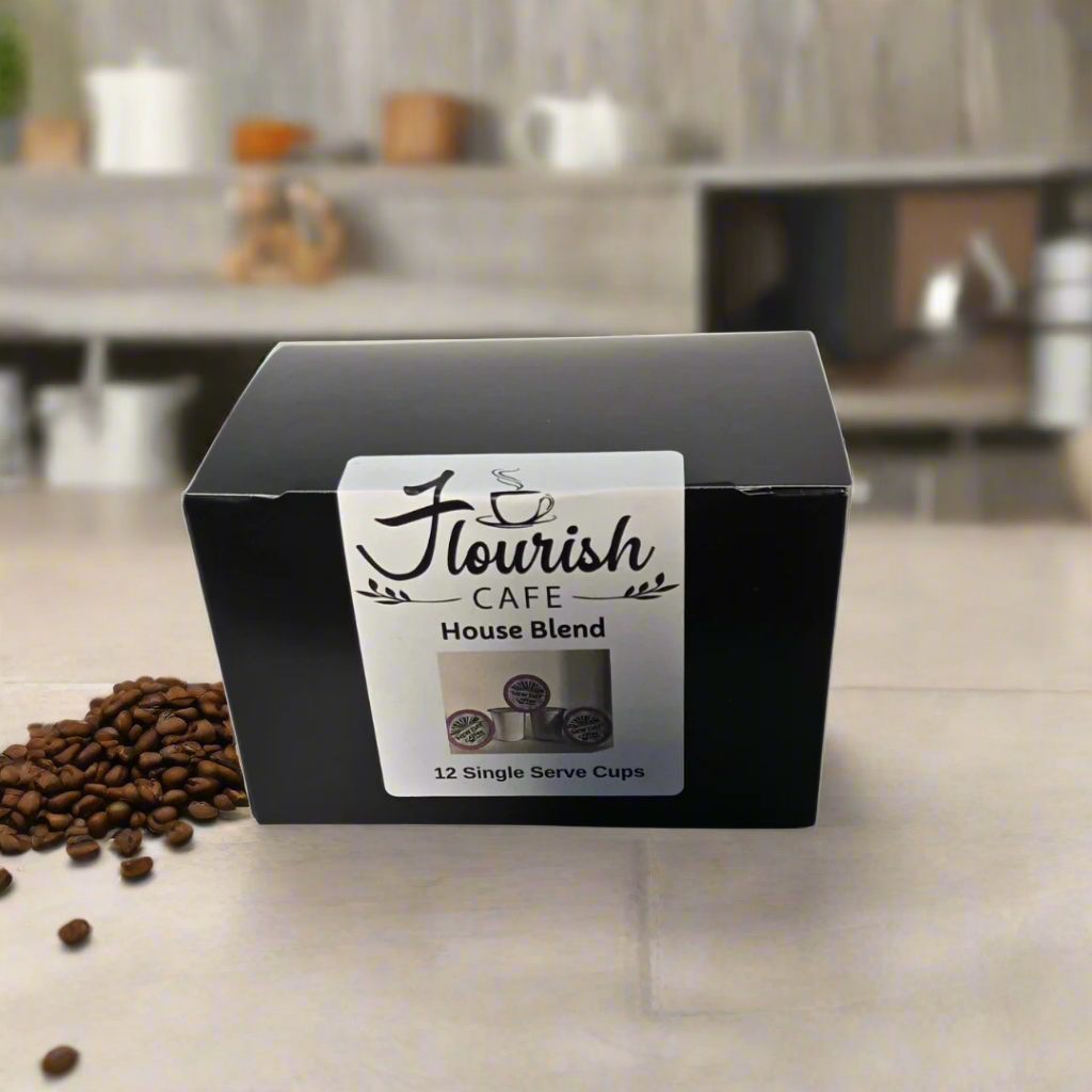 |4 Pack| Fresh Ground Organic Flourish House Coffee 12 Pods